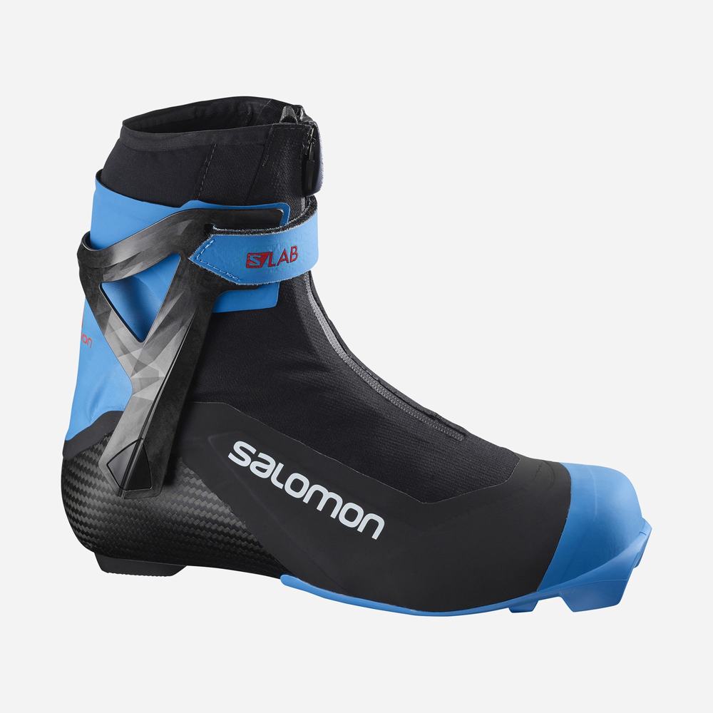 Dámské Lyžařské Boty Salomon S/Lab Carbon Skate El Black/Blue | CZ-2867159