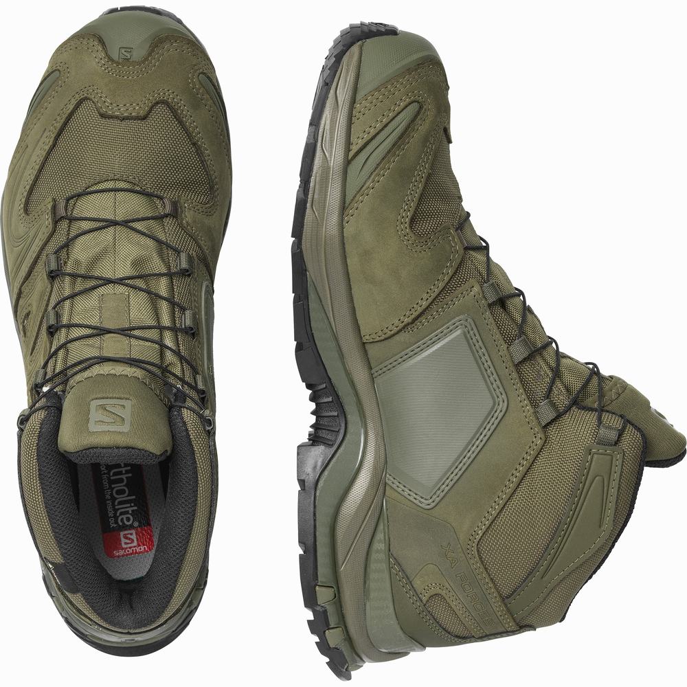 Dámské Přibližovací Boty Salomon Xa Forces Mid Gore-tex En Zelene | CZ-6513204