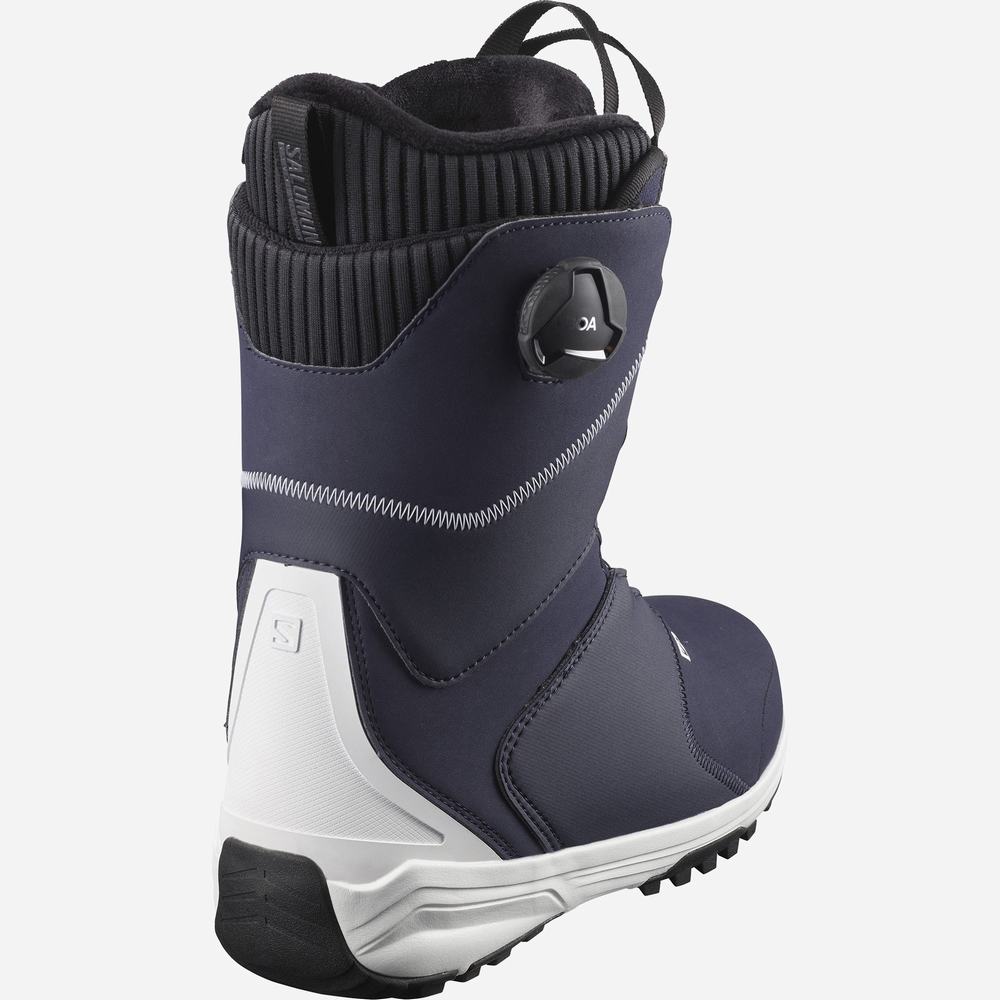 Dámské Snowboardové Boty Salomon Kiana Dual Boa Blue/White | CZ-3786250