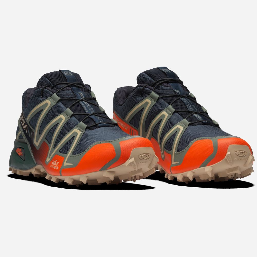 Dámské Tenisky Salomon Speedcross 3 Indigo/Red Orange/Green | CZ-0693218