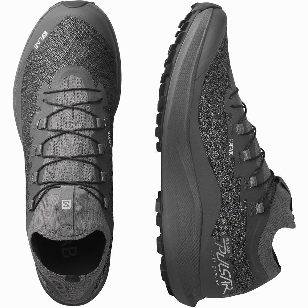 Dámské Trailové Běžecké Boty Salomon S/Lab Pulsar Soft Ground Grey/Black | CZ-2061379