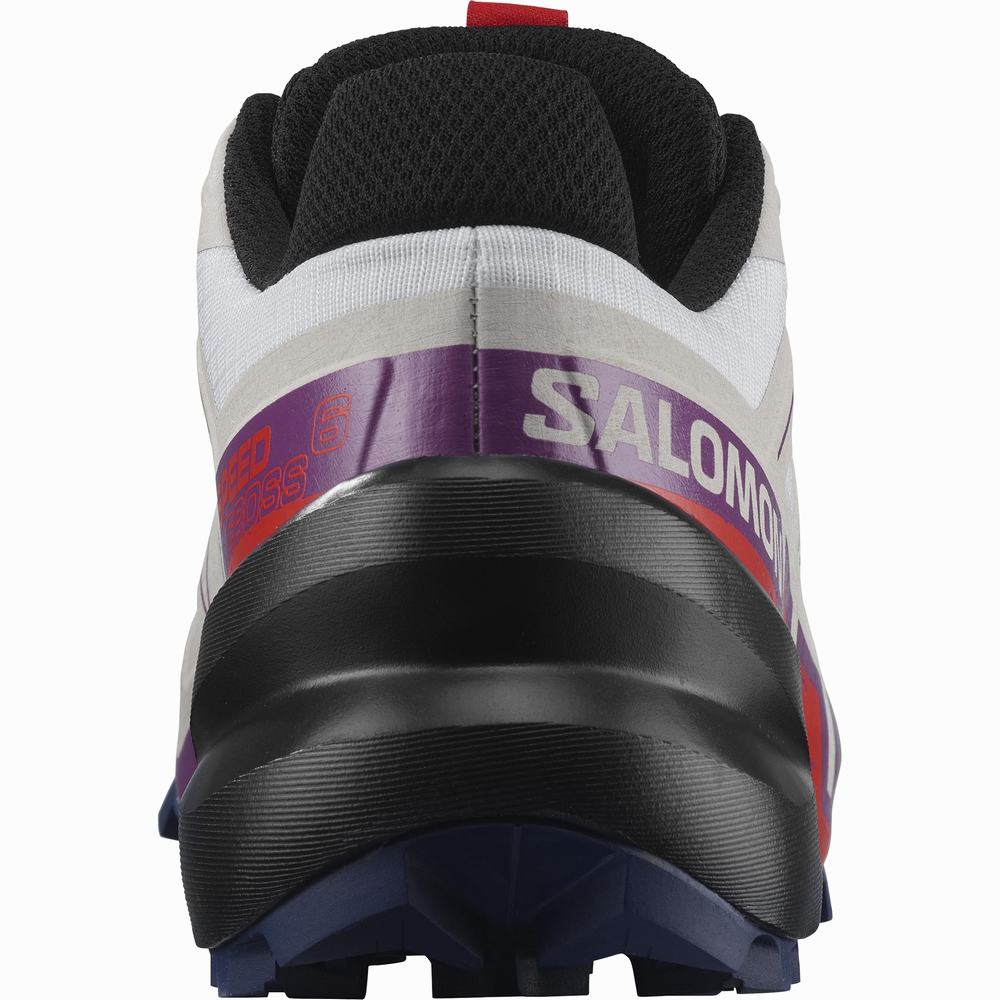 Dámské Trailové Běžecké Boty Salomon Speedcross 6 White/Purple/Red | CZ-1396058