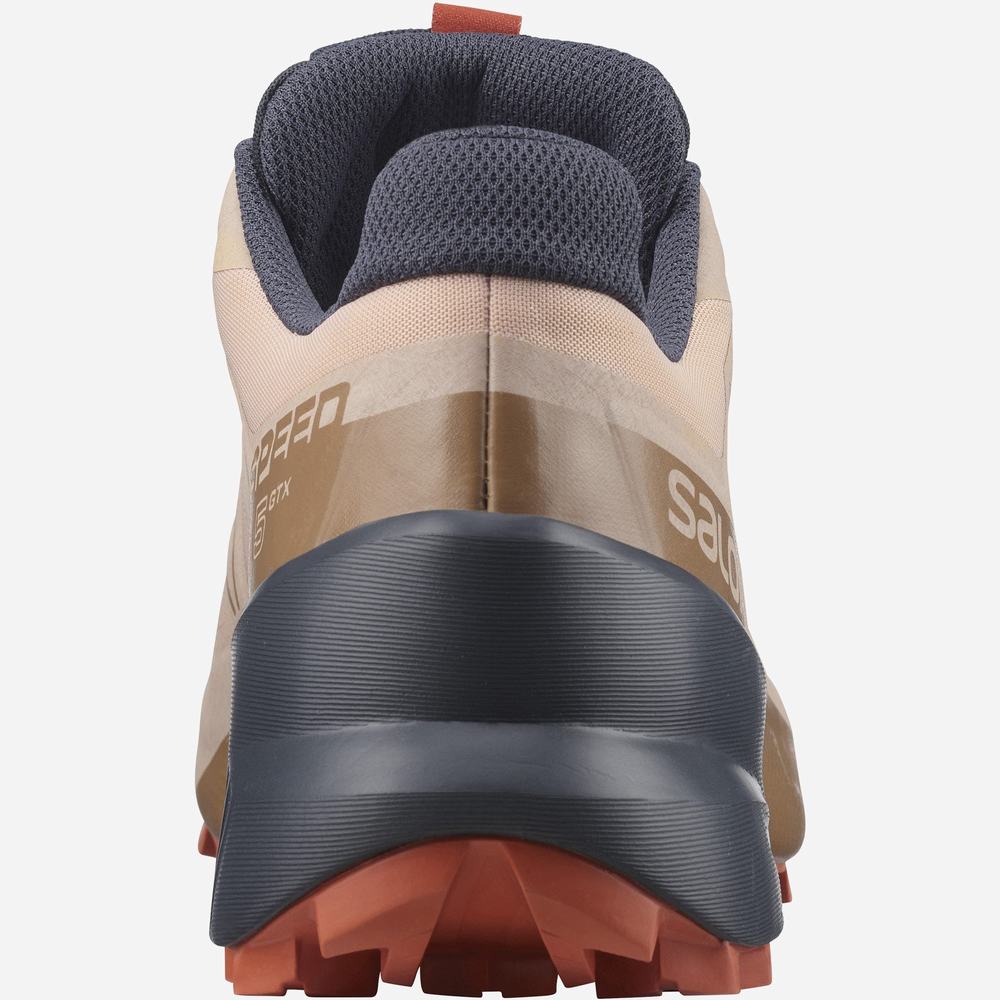 Dámské Trailové Běžecké Boty Salomon Speedcross 5 Gore-tex Brown/navy | CZ-9105342