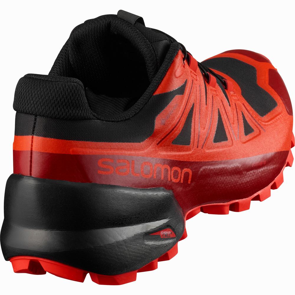 Dámské Trailové Běžecké Boty Salomon Spikecross 5 Gore-tex Black/Red | CZ-3742610