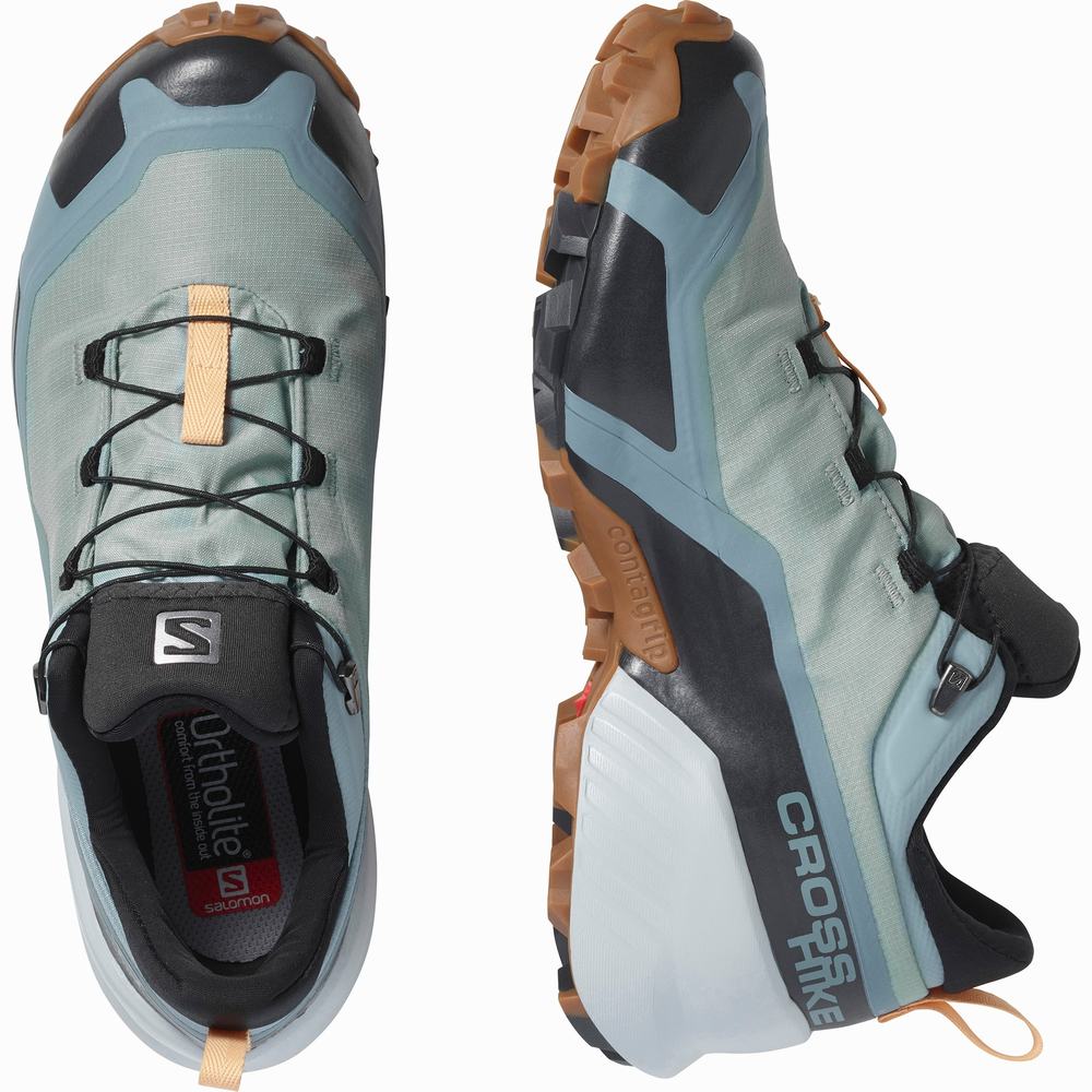 Dámské Turistické Boty Salomon Cross Hike Gore-tex Turquoise/Black | CZ-4869130