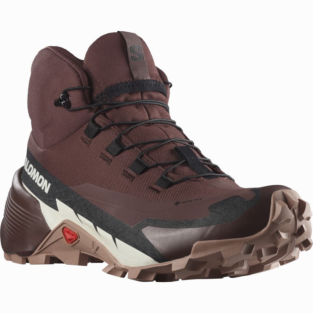 Dámské Turistické Boty Salomon Cross Hike 2 Mid Gore-tex Čokolády | CZ-7019238