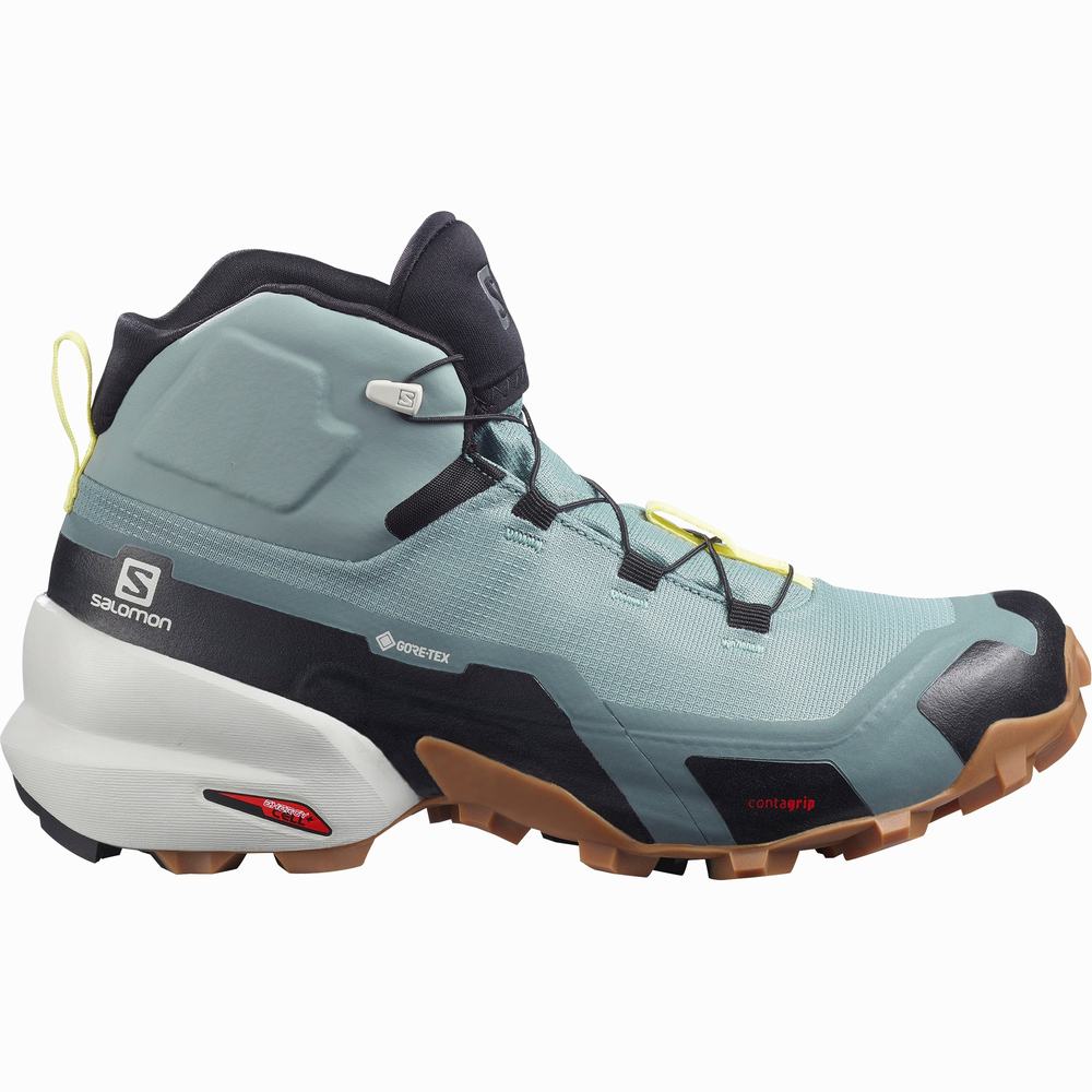 Dámské Turistické Boty Salomon Cross Hike Mid Gore-tex Tyrkysové | CZ-7184930