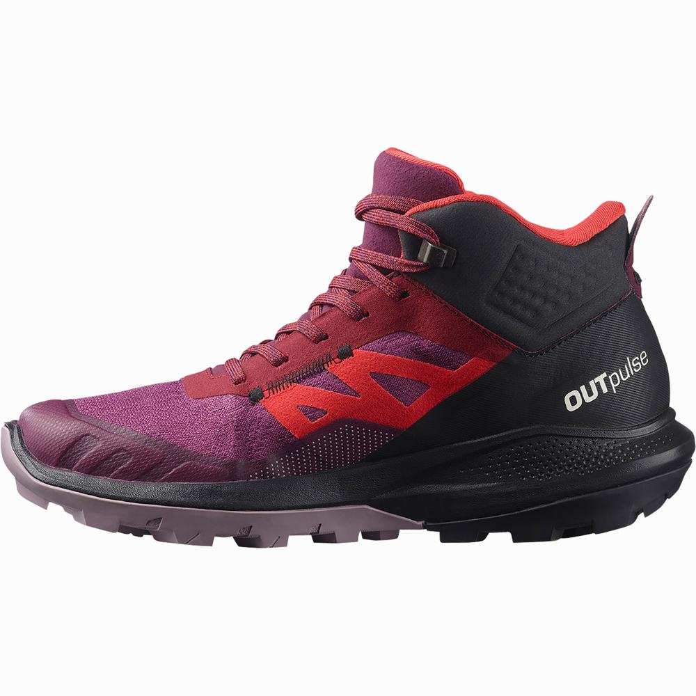 Dámské Turistické Boty Salomon Outpulse Mid Gore-tex Purple/Red | CZ-3750496