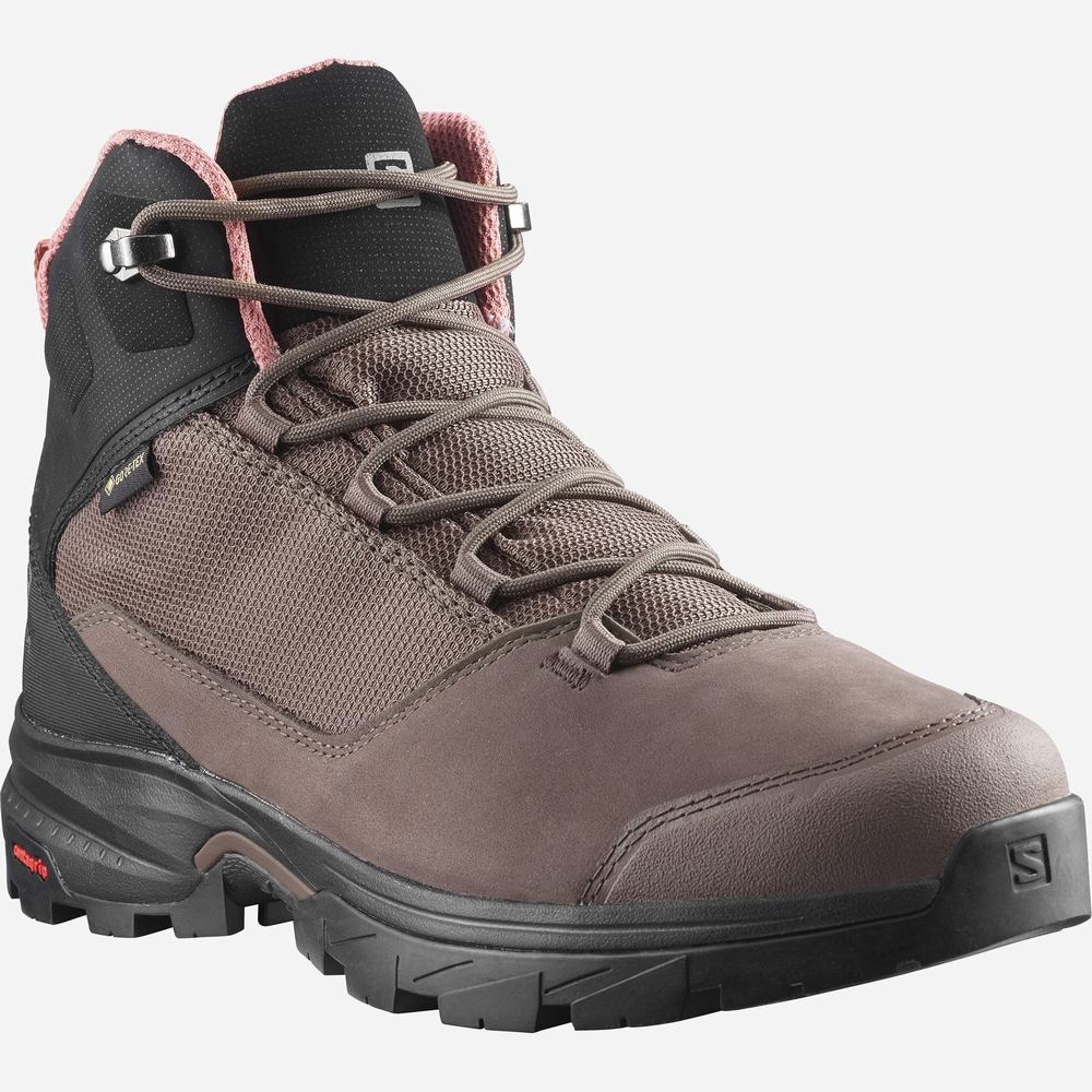 Dámské Turistické Boty Salomon Outward Gore-tex Červené | CZ-2491807