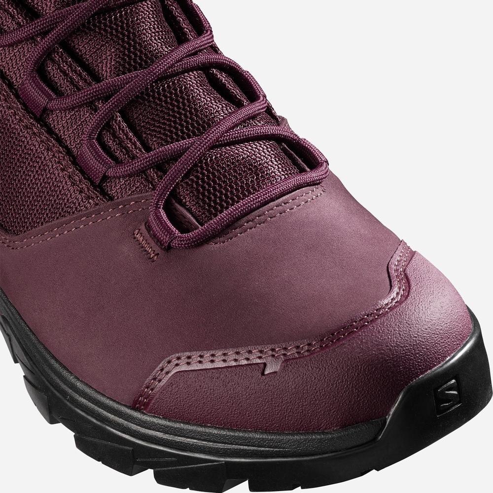 Dámské Turistické Boty Salomon Outward Gore-tex Burgundy/Black | CZ-5290468