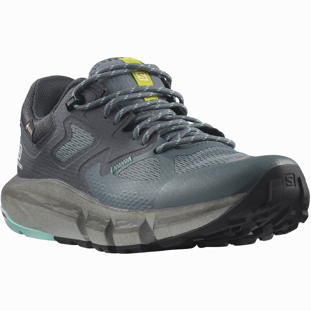 Dámské Turistické Boty Salomon Predict Hike Gore-tex Navy/Turquoise | CZ-8574901