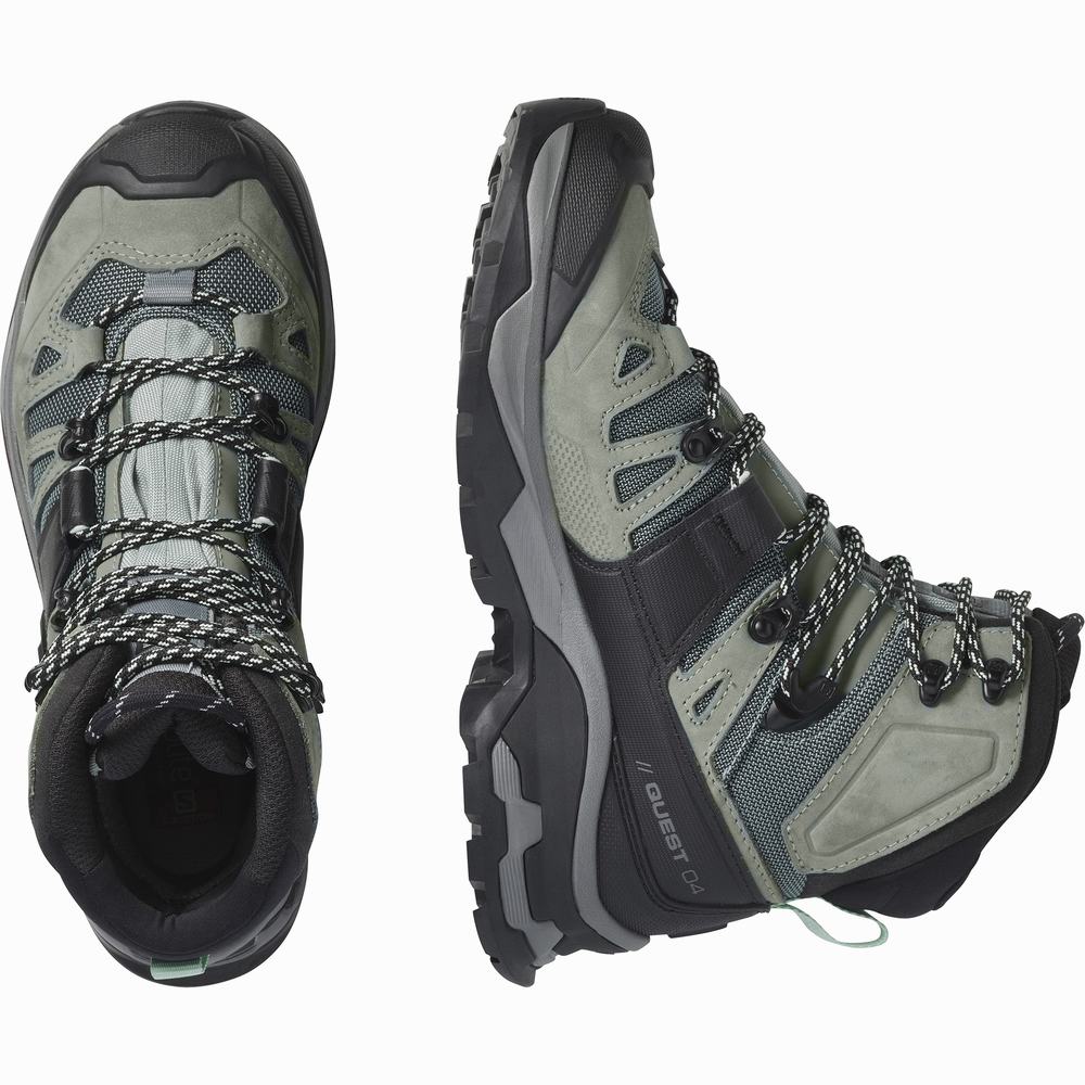 Dámské Turistické Boty Salomon Quest 4 Gore-tex Blue/Black | CZ-0618427