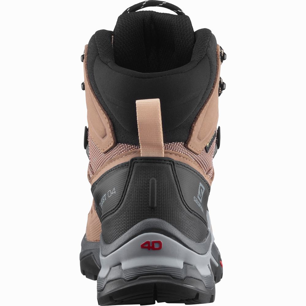 Dámské Turistické Boty Salomon Quest 4 Gore-tex Brown/Black/Cream | CZ-6182370