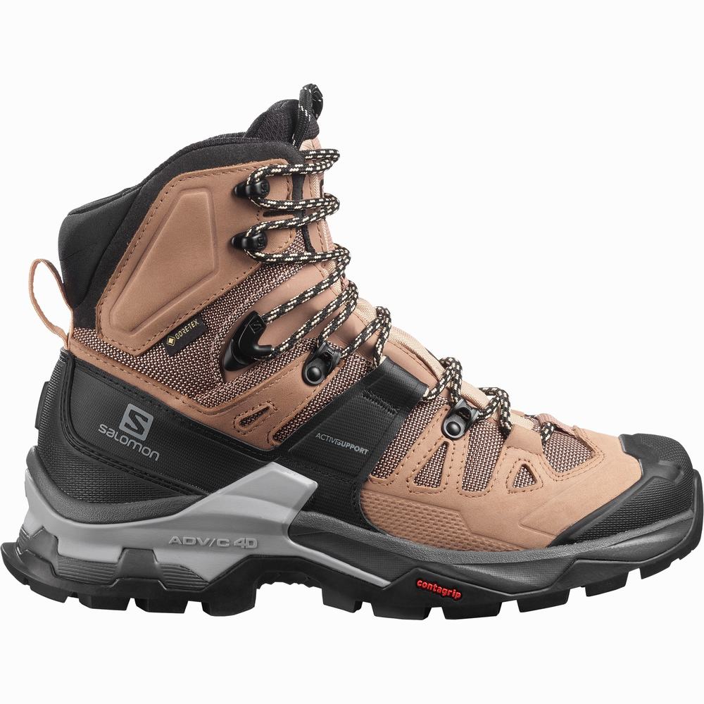 Dámské Turistické Boty Salomon Quest 4 Gore-tex Brown/Black/Cream | CZ-6182370