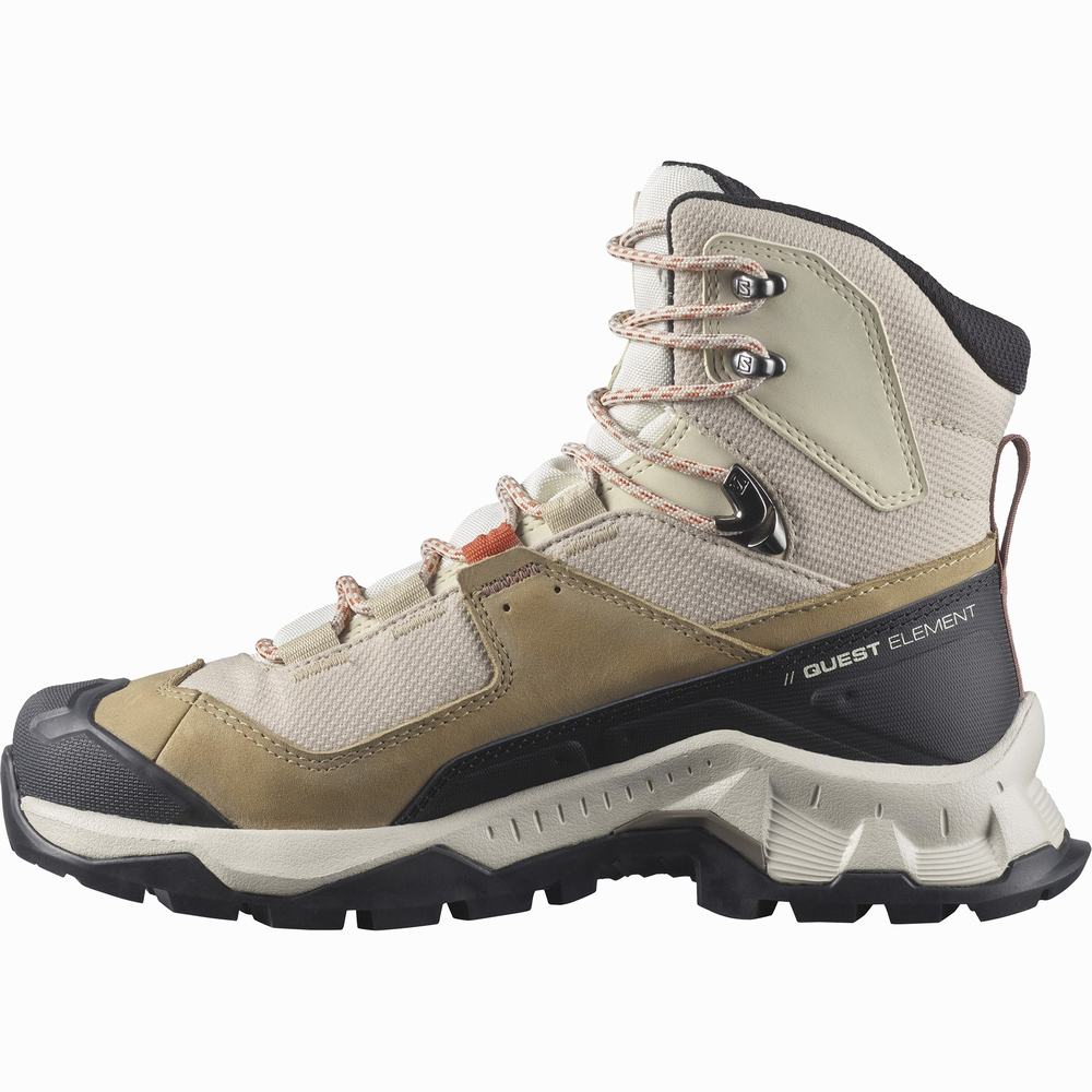 Dámské Turistické Boty Salomon Quest Element Gore-tex Hnědožlutý | CZ-7236849