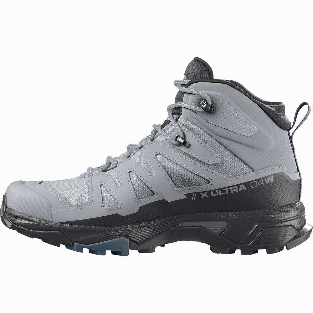 Dámské Turistické Boty Salomon X Ultra 4 Mid Gore-tex Black/Blue | CZ-1345780