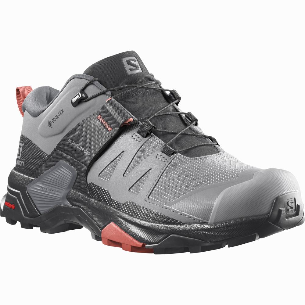 Dámské Turistické Boty Salomon X Ultra 4 Gore-tex Grey/Black | CZ-2471568