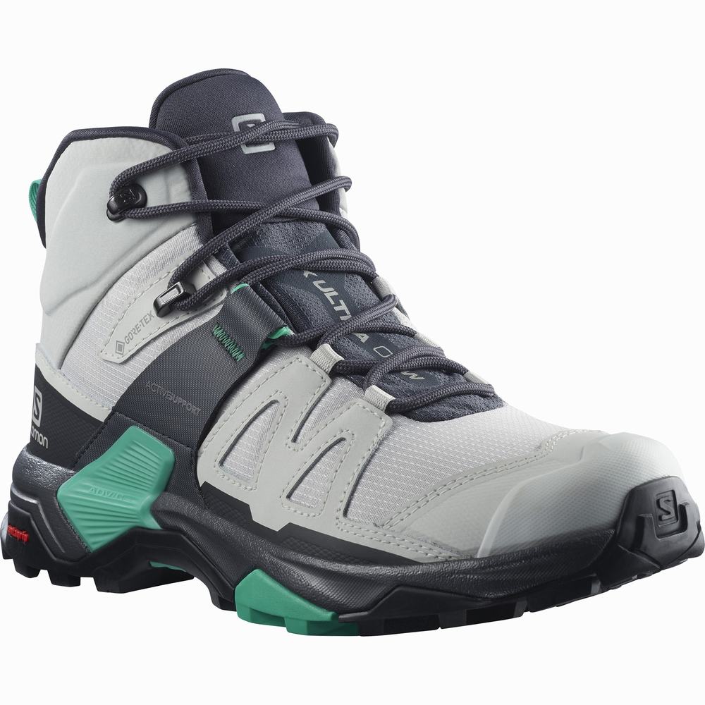 Dámské Turistické Boty Salomon X Ultra 4 Mid Gore-tex Grey/Black | CZ-7856013