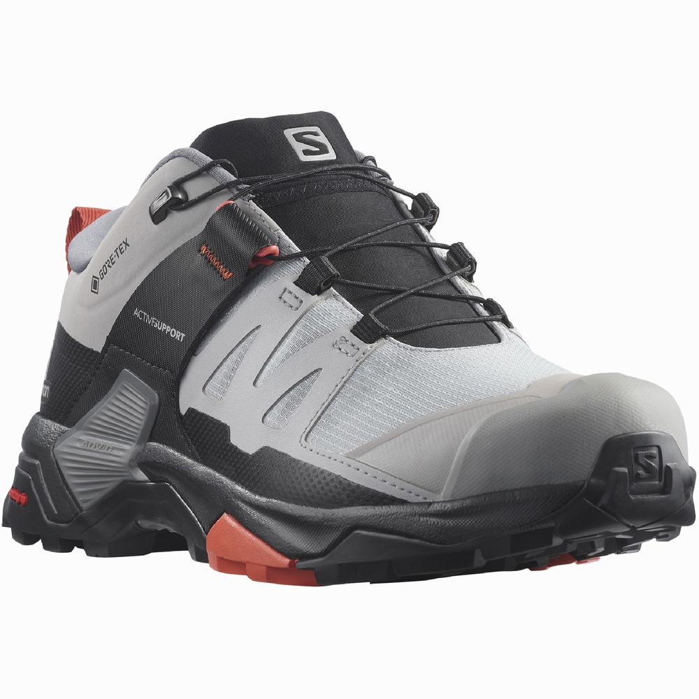 Dámské Turistické Boty Salomon X Ultra 4 Široké Gore-tex Grey/Black | CZ-8940723