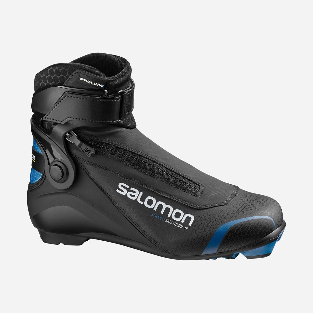 Dětské Lyžařské Boty Salomon S/Race Skiathlon Junior Prolink Black/Blue | CZ-8362459