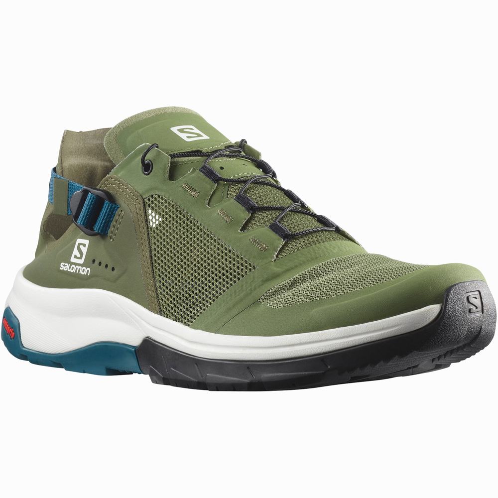 Pánské Boty do Vody Salomon Tech Amphib 4 Olive/Blue | CZ-0276918