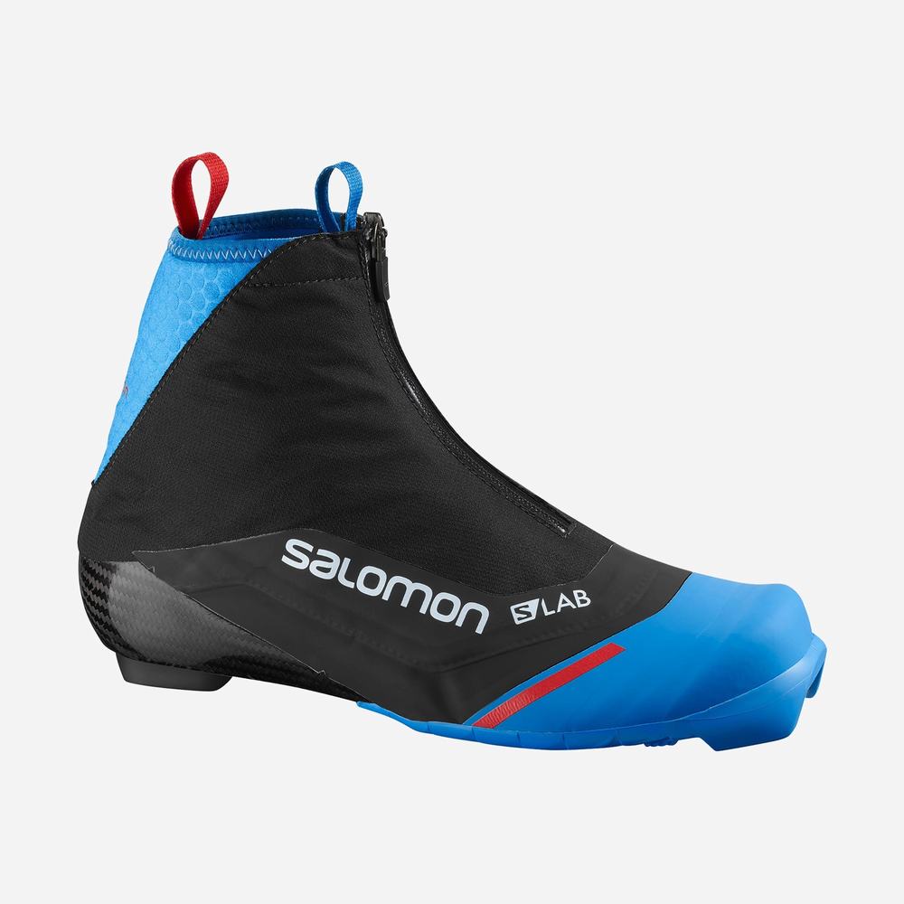 Pánské Lyžařské Boty Salomon S/Lab Carbon Classic El Black/Blue | CZ-4865927