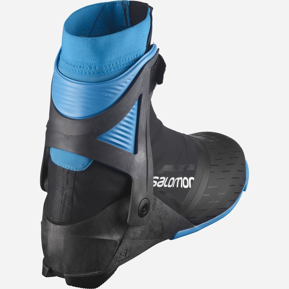 Pánské Lyžařské Boty Salomon S/Max Carbon Skate Mv Black/Blue | CZ-0516238