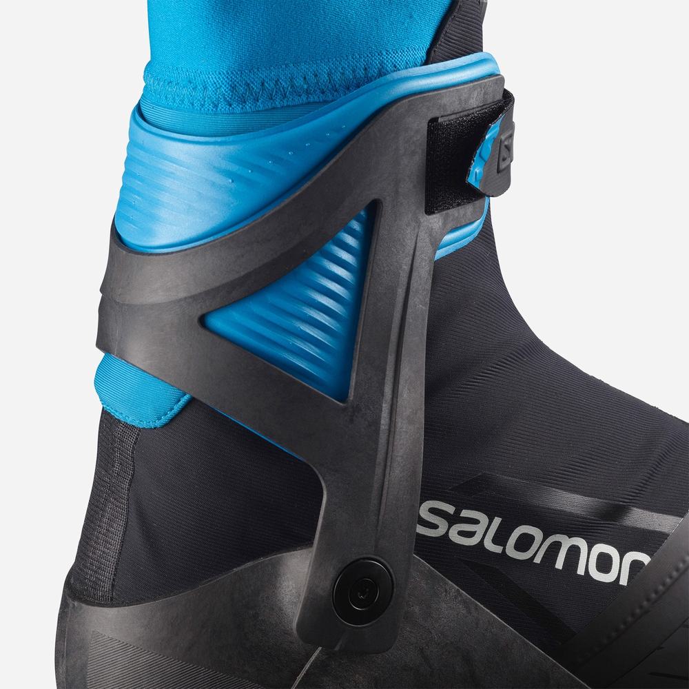 Pánské Lyžařské Boty Salomon S/Max Carbon Skate Mv Black/Blue | CZ-0516238