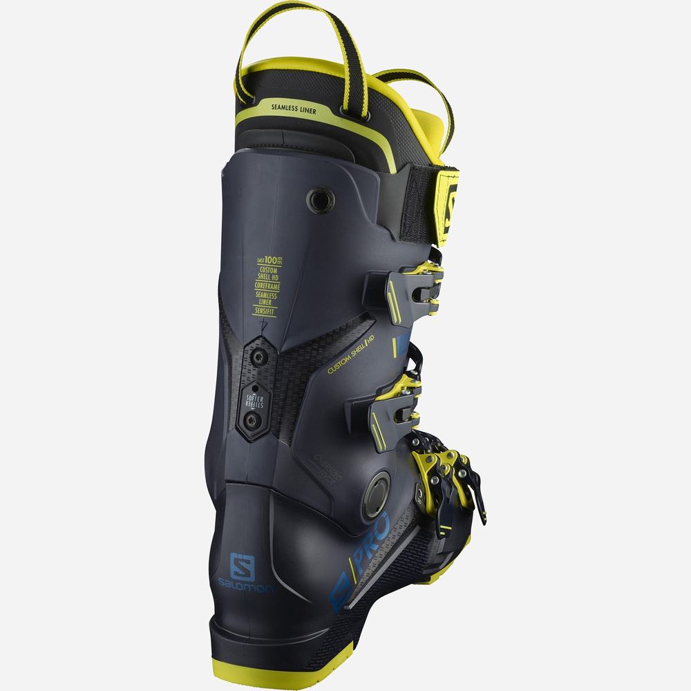 Pánské Lyžařské Boty Salomon S/Pro 130 Black/Yellow/Blue | CZ-3954012