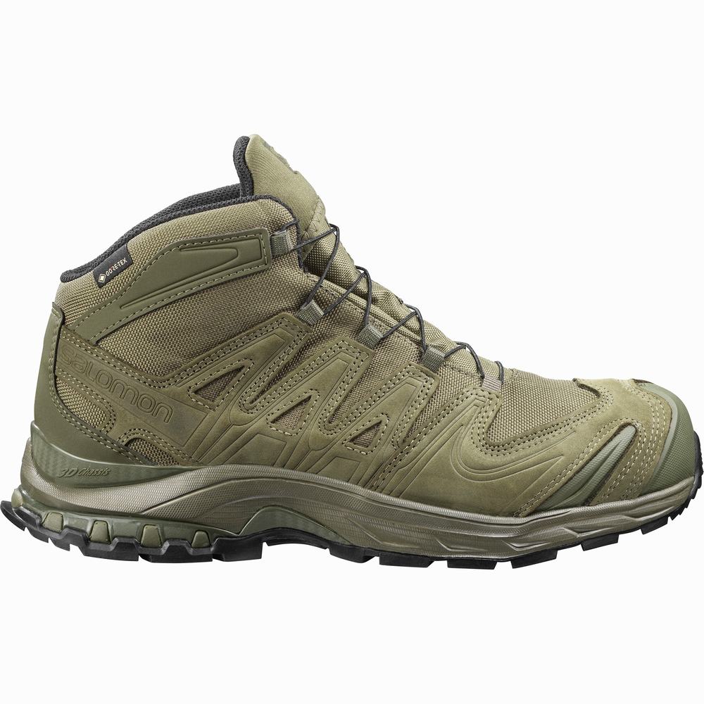 Pánské Přibližovací Boty Salomon Xa Forces Mid Gore-tex En Zelene | CZ-0253698