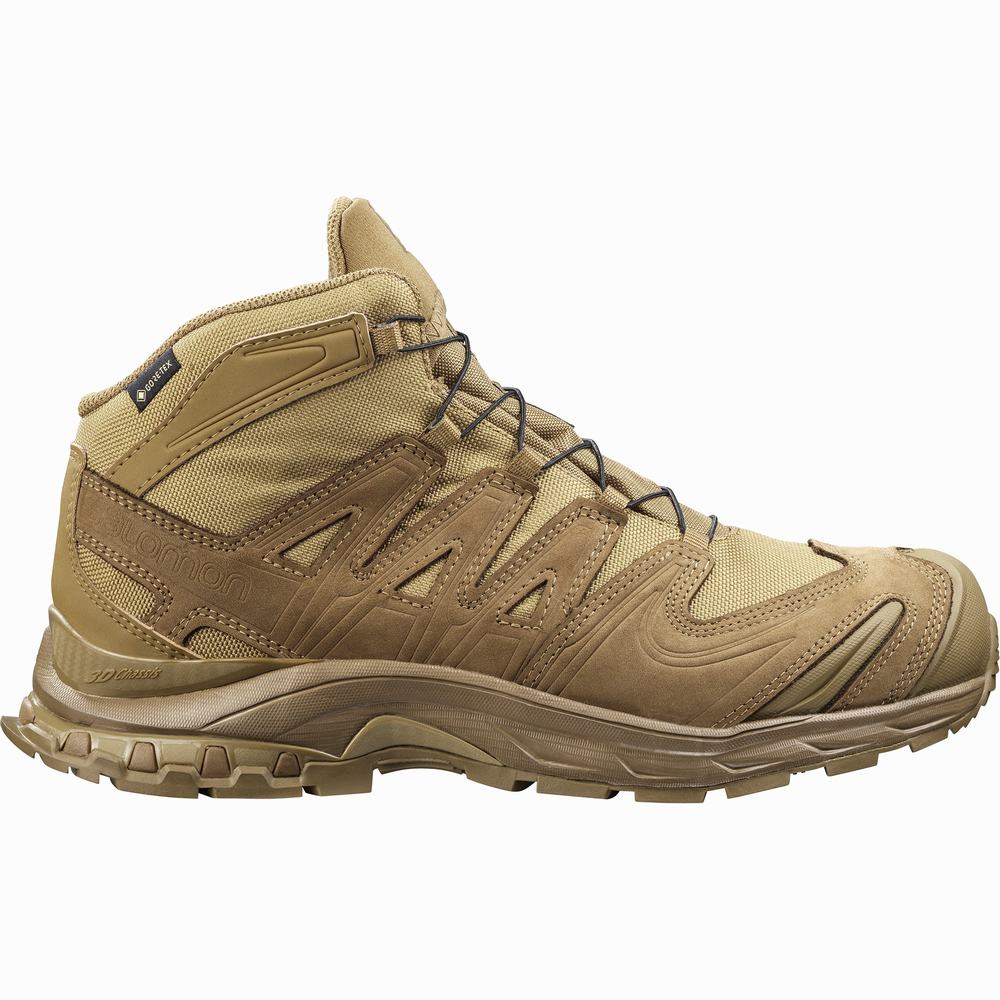 Pánské Přibližovací Boty Salomon Xa Forces Mid Gore-tex Hnědé | CZ-5206379