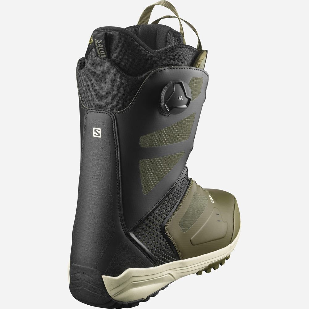 Pánské Snowboardové Boty Salomon Dialogue Dual Boa Olive/Black | CZ-4973685