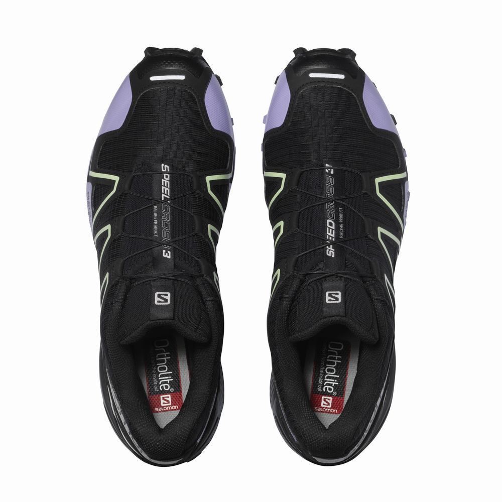 Pánské Tenisky Salomon Speedcross 3 Black/Lavender/Green | CZ-7042953