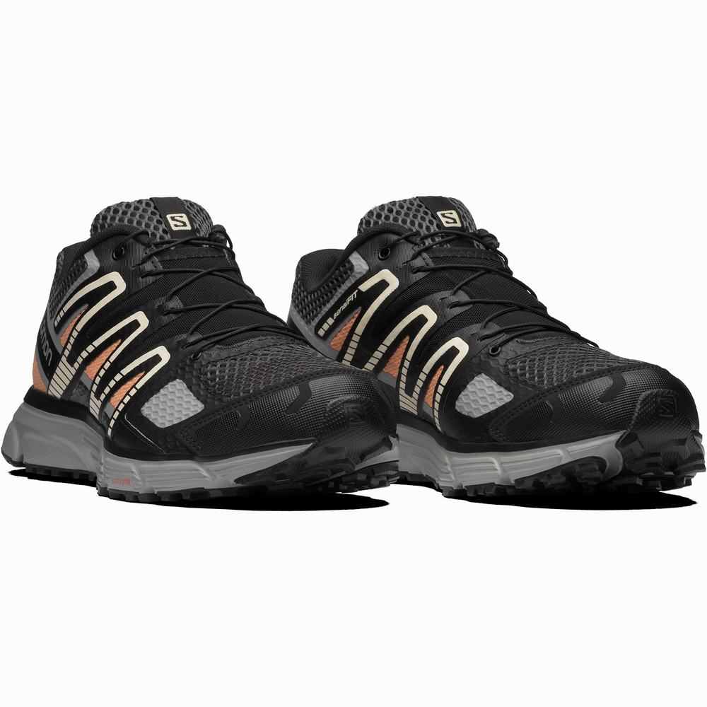 Pánské Tenisky Salomon X-mission 4 Black/Orange | CZ-5243790