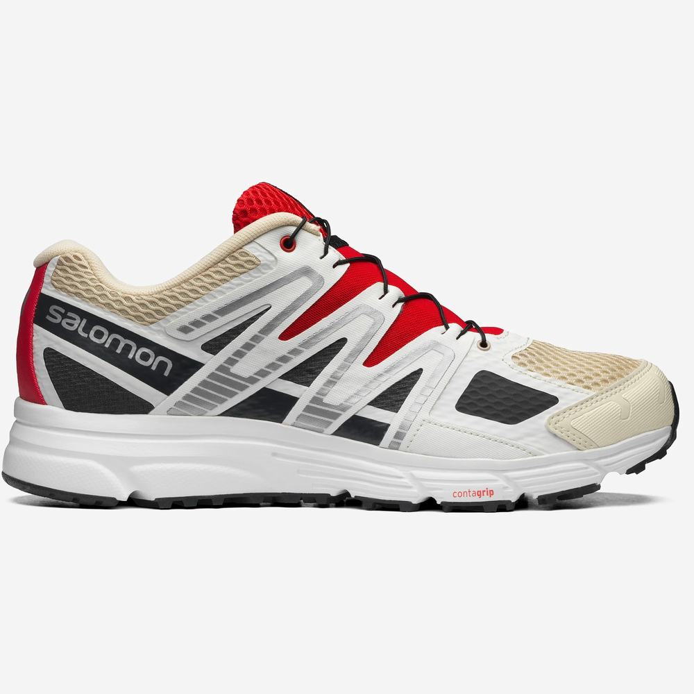 Pánské Tenisky Salomon X-mission 4 Khaki/Black/Red | CZ-3629184