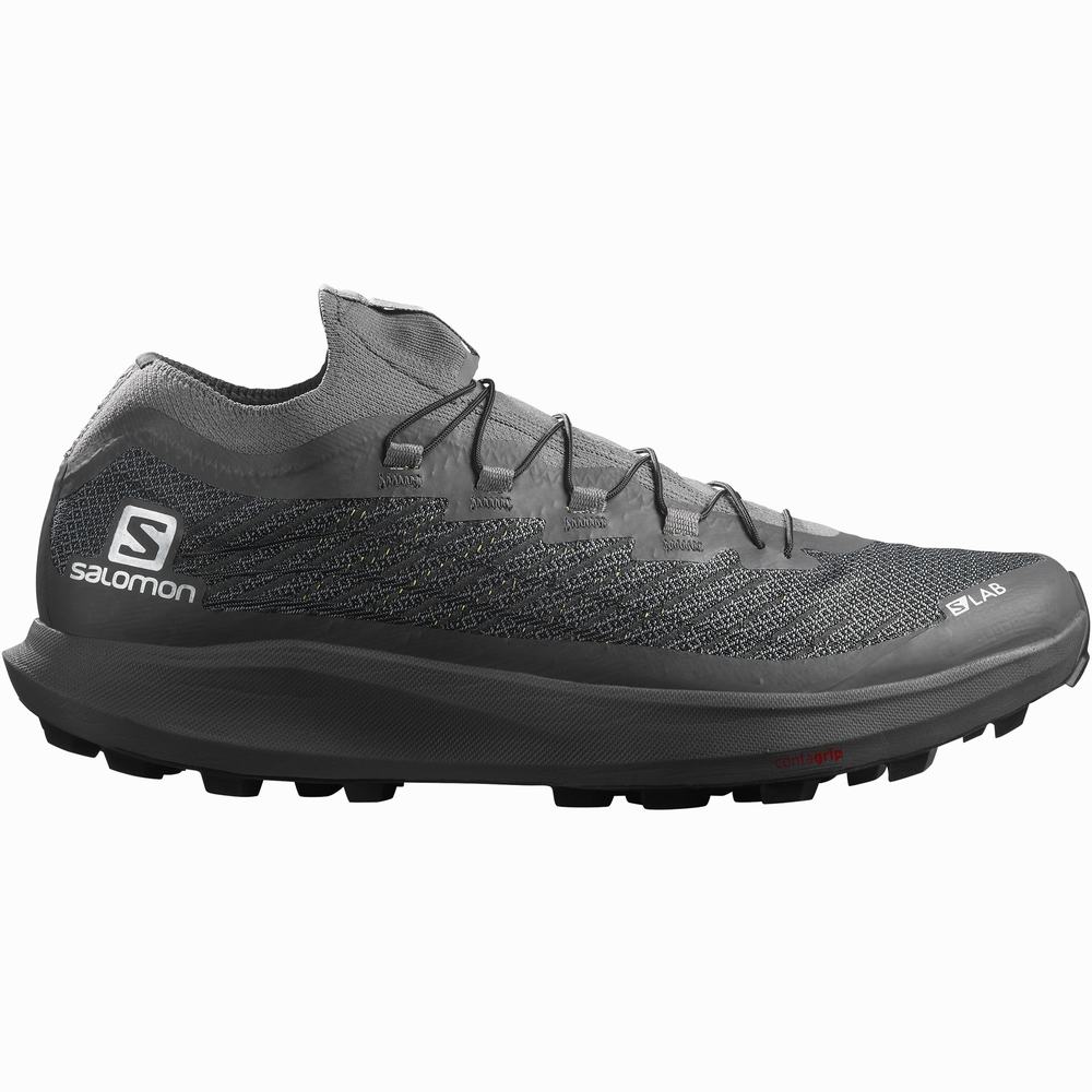 Pánské Trailové Běžecké Boty Salomon S/Lab Pulsar Soft Ground Grey/Black | CZ-0247159