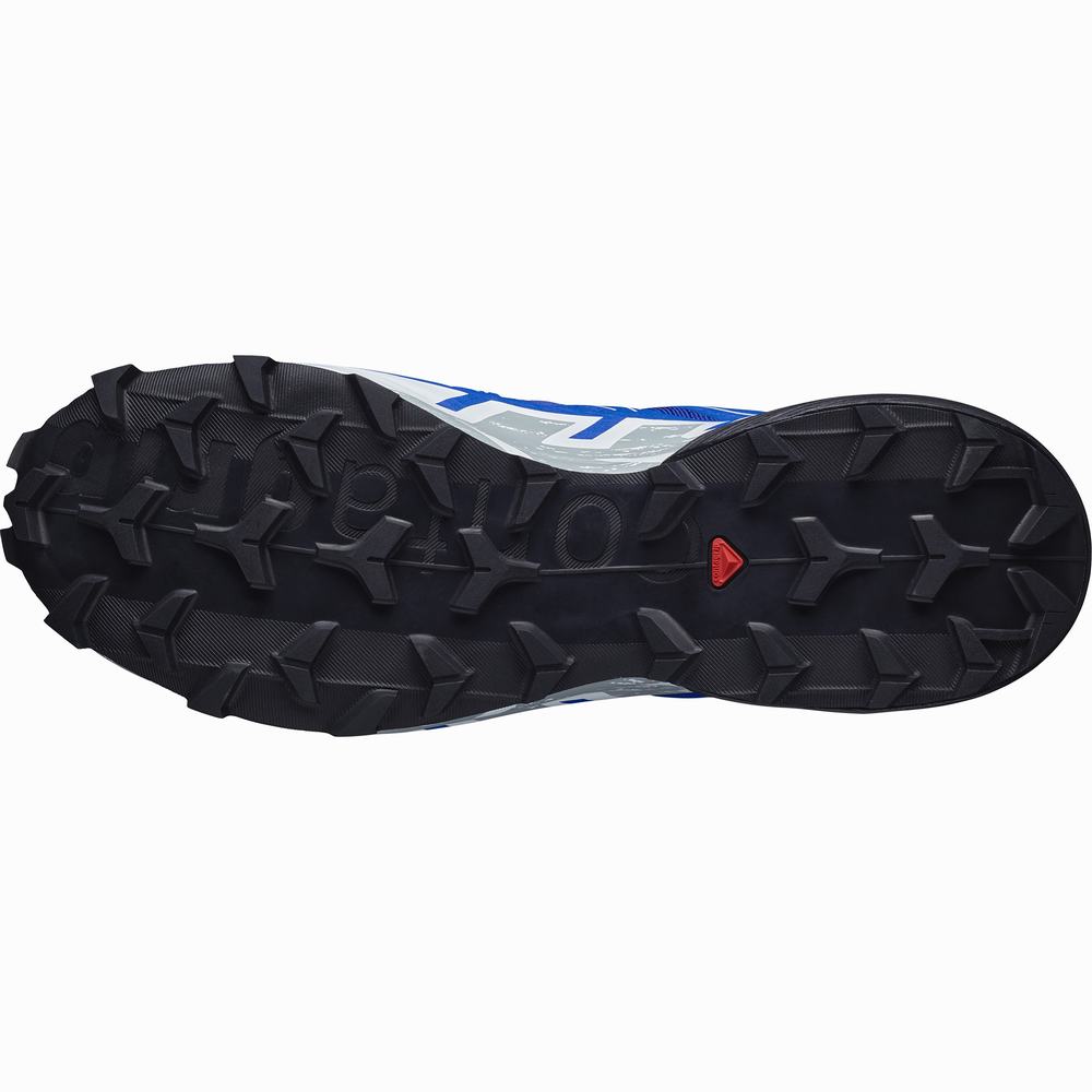 Pánské Trailové Běžecké Boty Salomon Speedcross 6 Gore-tex Blue/Black/White | CZ-0384965