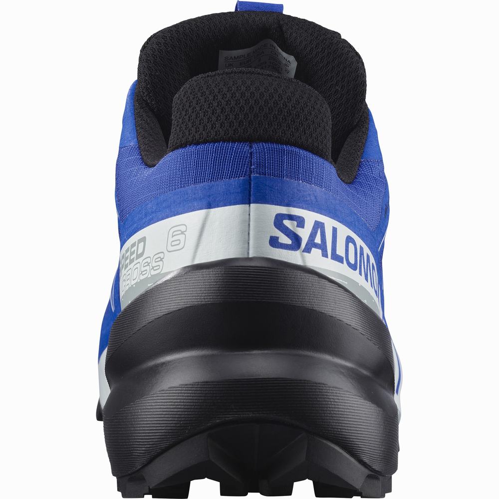 Pánské Trailové Běžecké Boty Salomon Speedcross 6 Gore-tex Blue/Black/White | CZ-0384965