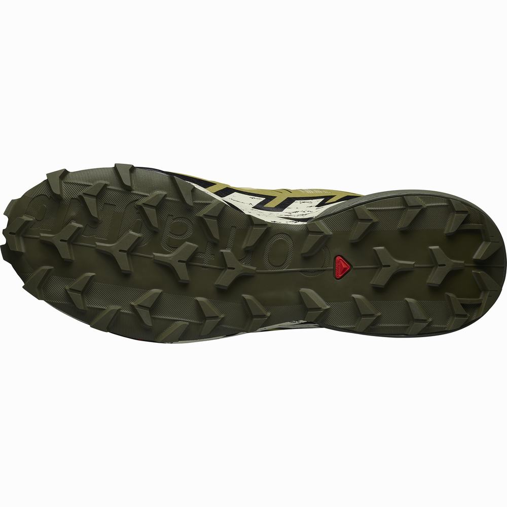 Pánské Trailové Běžecké Boty Salomon Speedcross 6 Green/Black | CZ-2863405