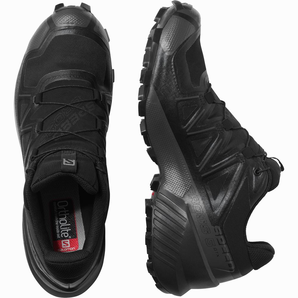 Pánské Trailové Běžecké Boty Salomon Speedcross 5 Gore-tex Černé | CZ-3105479