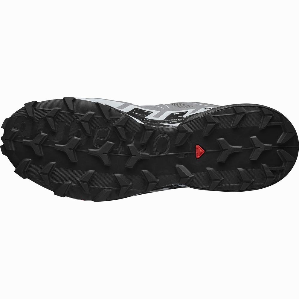 Pánské Trailové Běžecké Boty Salomon Speedcross 6 Široké Grey/Black | CZ-3450816