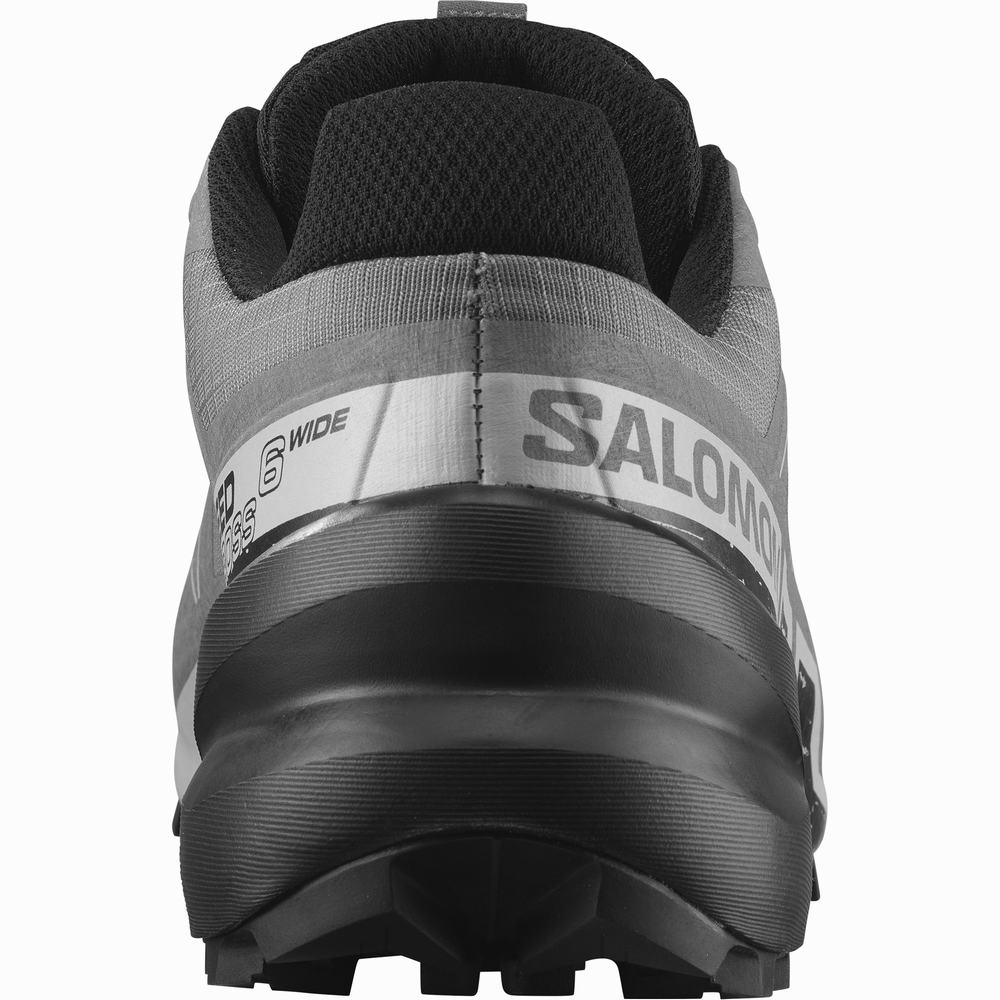 Pánské Trailové Běžecké Boty Salomon Speedcross 6 Široké Grey/Black | CZ-3450816