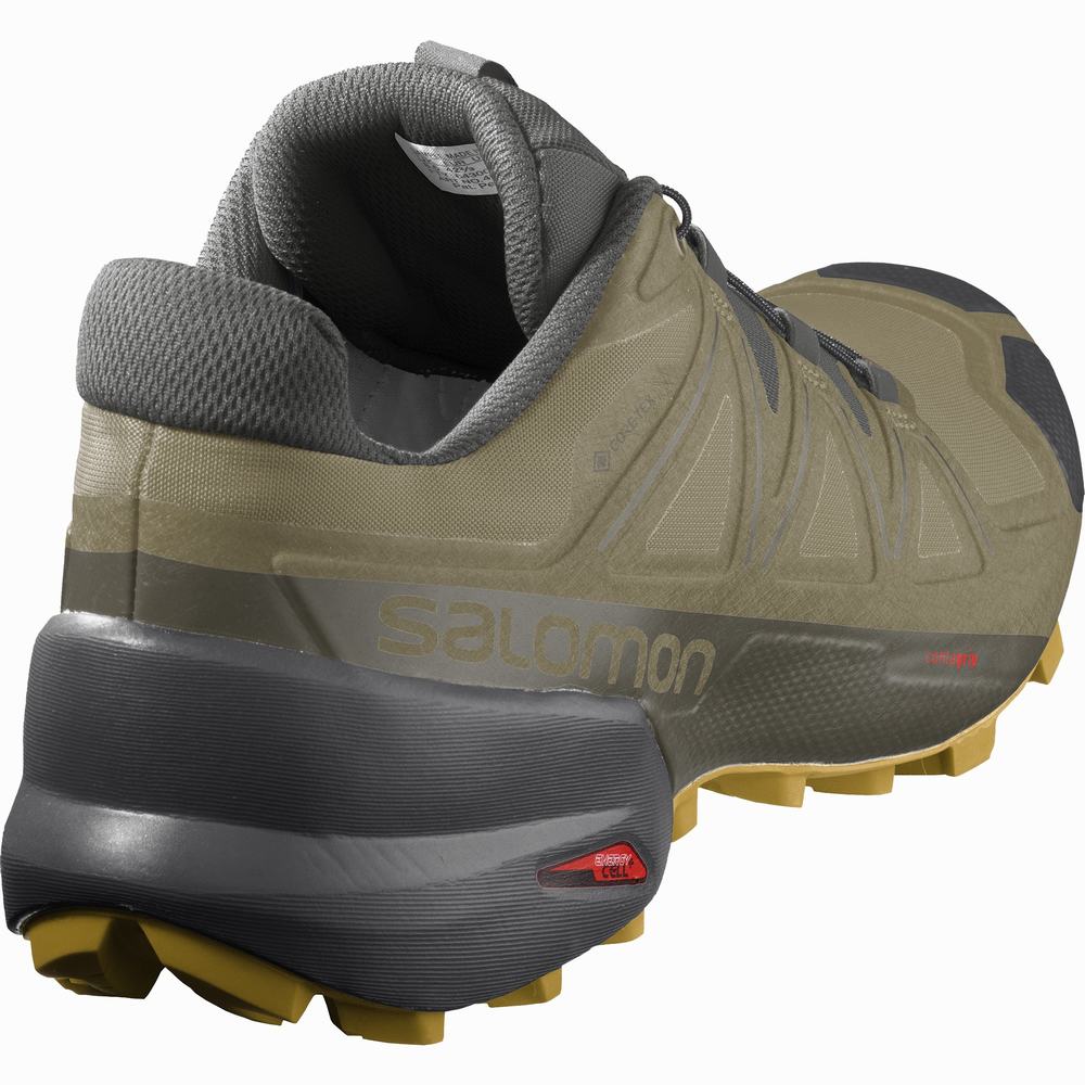 Pánské Trailové Běžecké Boty Salomon Speedcross 5 Gore-tex Olivy Zelené | CZ-7124059