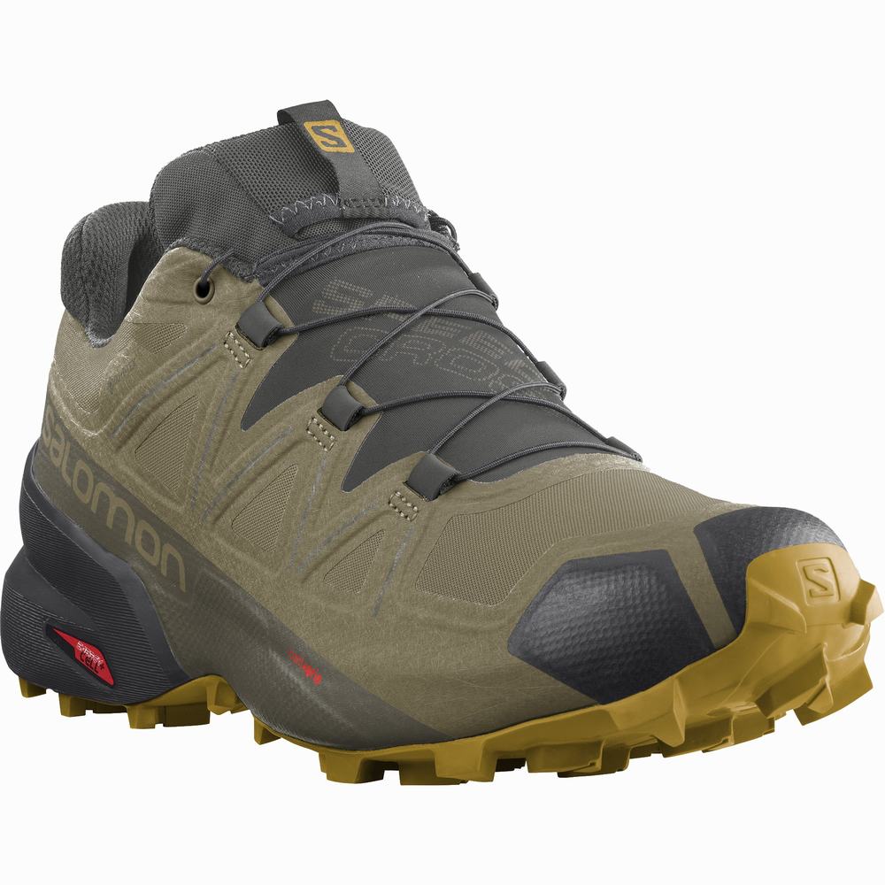 Pánské Trailové Běžecké Boty Salomon Speedcross 5 Gore-tex Olivy Zelené | CZ-7124059