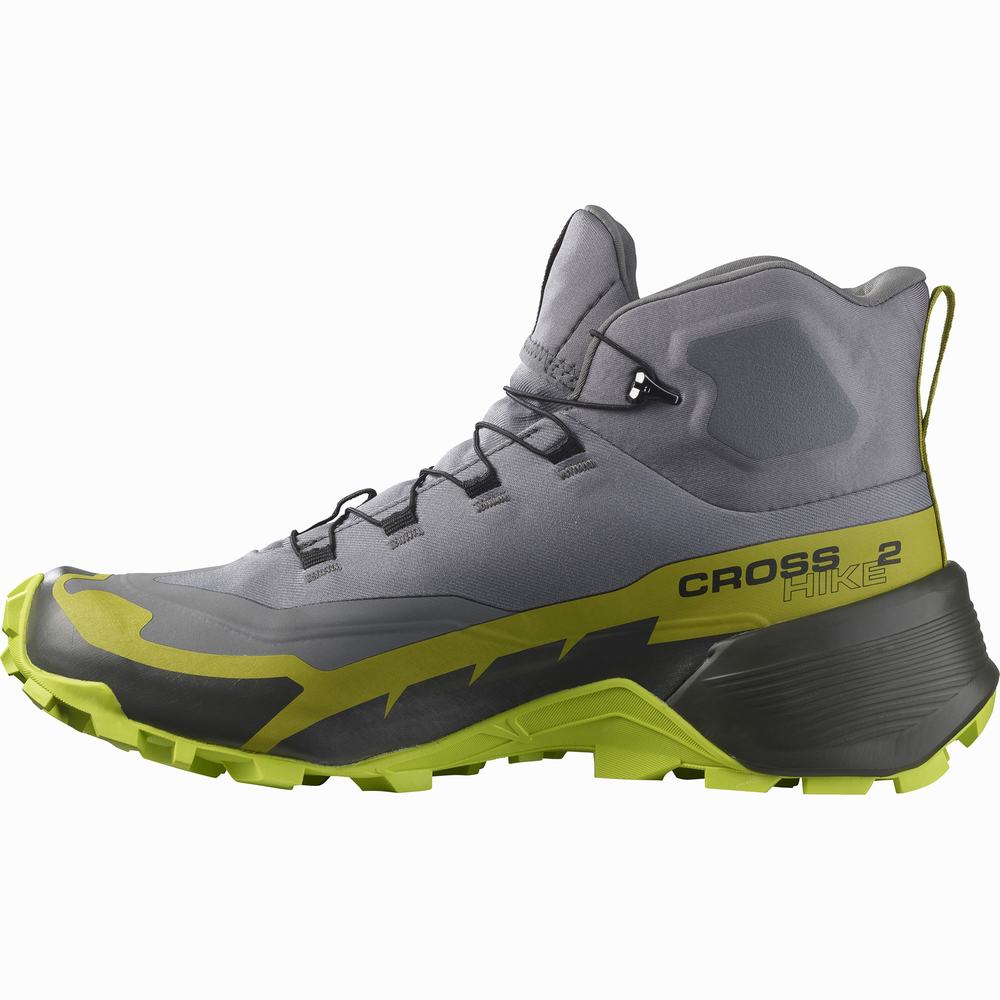 Pánské Turistické Boty Salomon Cross Hike 2 Mid Gore-tex Zelene | CZ-1409756