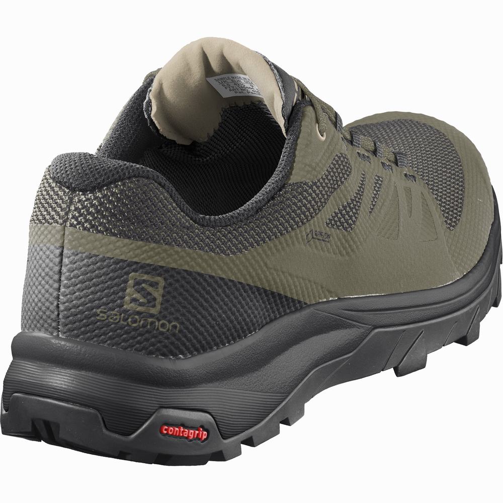 Pánské Turistické Boty Salomon Outline Gore-tex Olive/Black | CZ-0325461