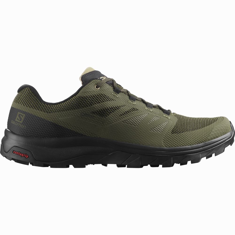 Pánské Turistické Boty Salomon Outline Gore-tex Olive/Black | CZ-0325461