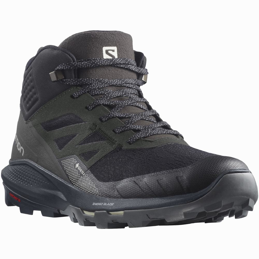 Pánské Turistické Boty Salomon Outpulse Mid Gore-tex Černé | CZ-1950827