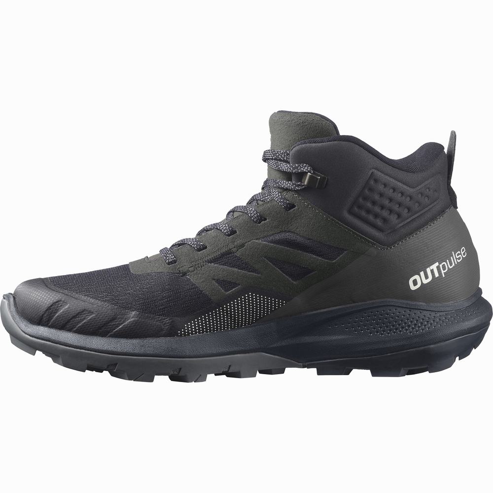 Pánské Turistické Boty Salomon Outpulse Mid Gore-tex Černé | CZ-1950827