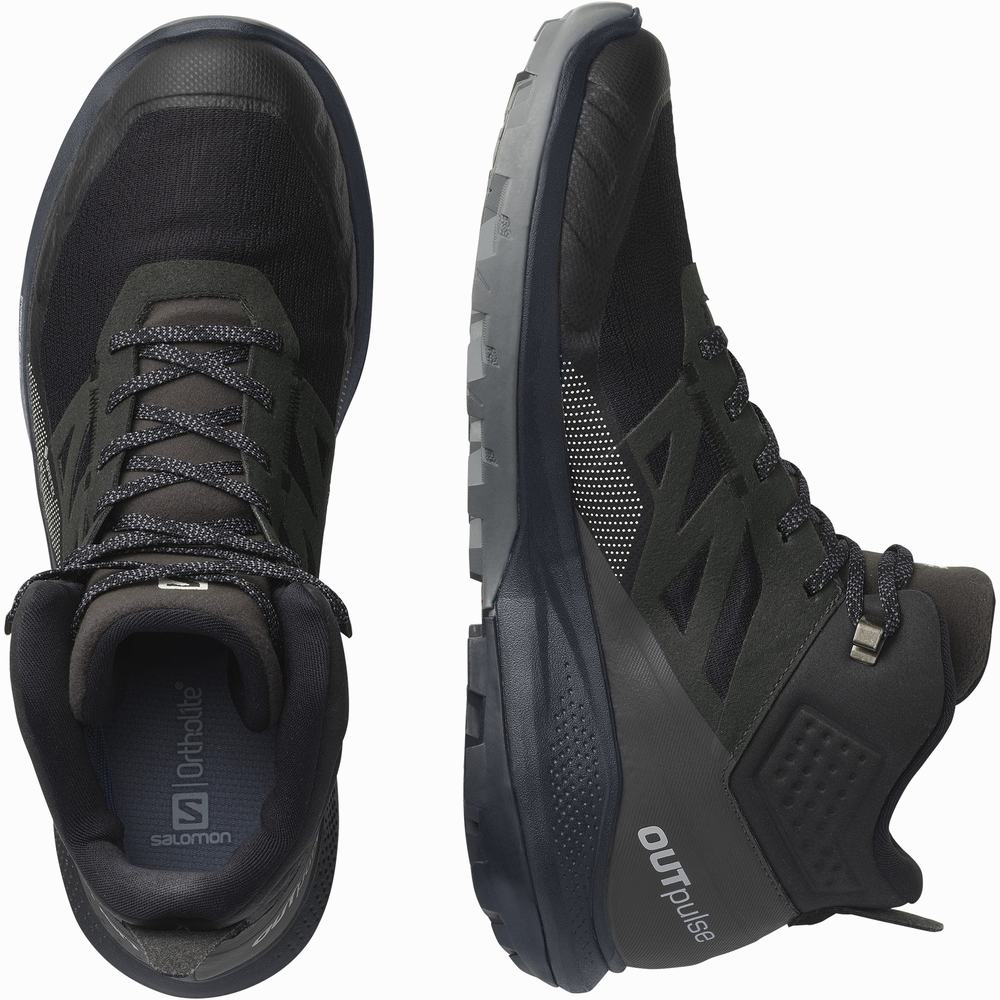 Pánské Turistické Boty Salomon Outpulse Mid Gore-tex Černé | CZ-1950827